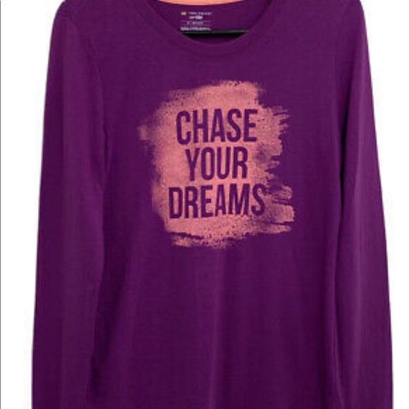 tek gear Tops - Tek gear Chase your dreams purple and coral tee xl